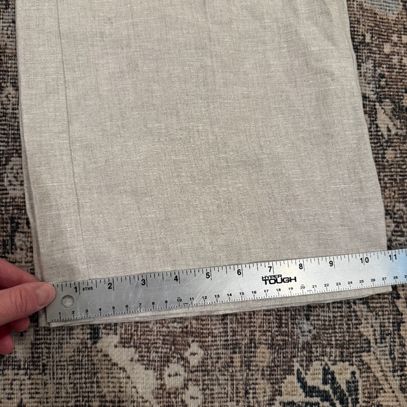 J. Crew Wide-leg Essential pant in linen • size 4 • NWT • BW528 • Flax - Picture 14 of 15